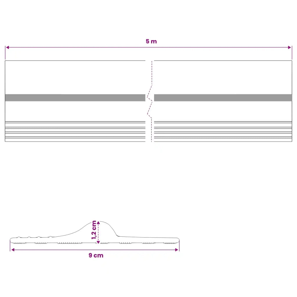 Guarnizione per pavimento del garage Nero e Giallo PVC 42038285