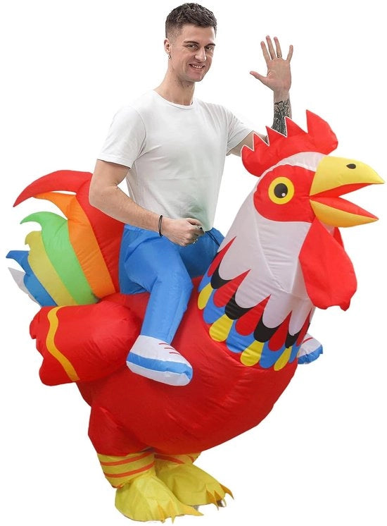 Costume gonfiabile - Colore rosso - Unico e divertente - 1 pezzo - 100% poliestere