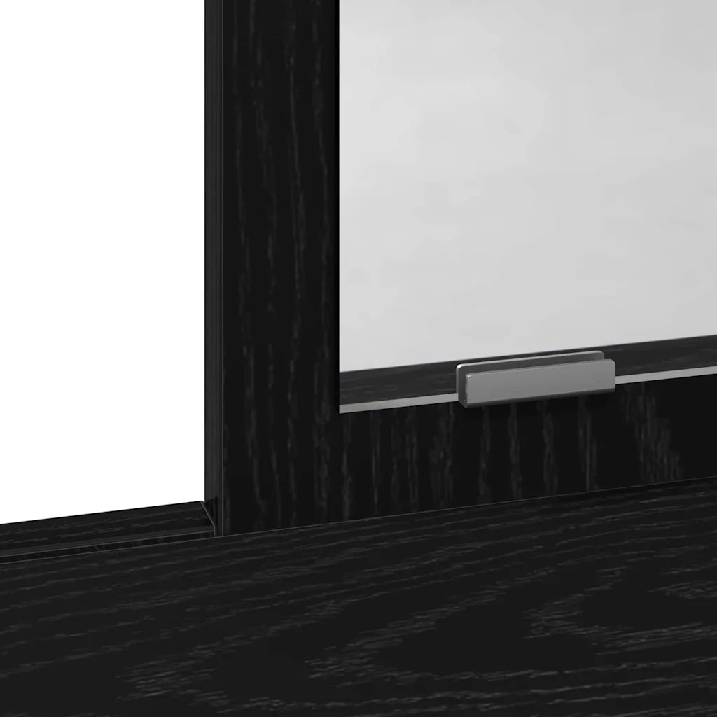 Toeletta | Tavolo da Trucco Rovere Nero 79 x 41 x 140 cm Legno multistrato