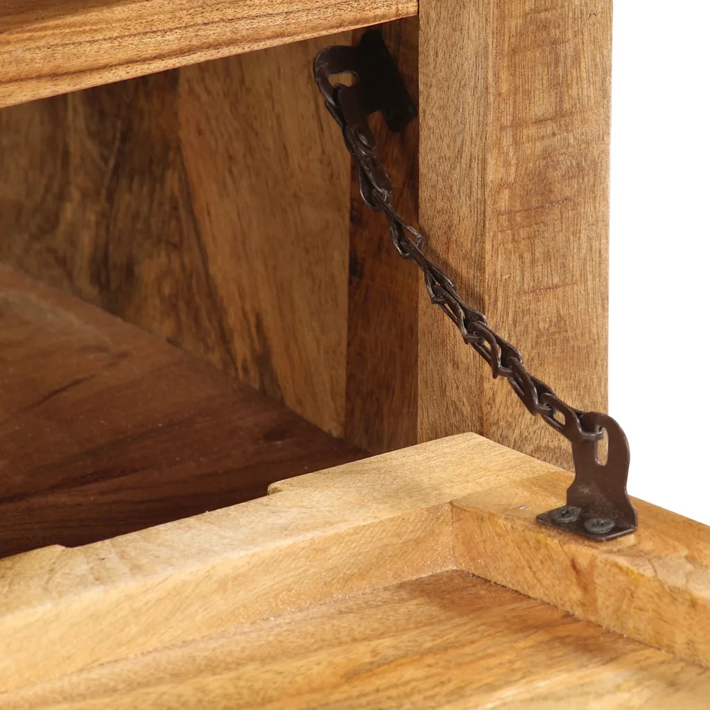 Scarpiera 86x35x55 cm in Legno Massello di Mango 247658