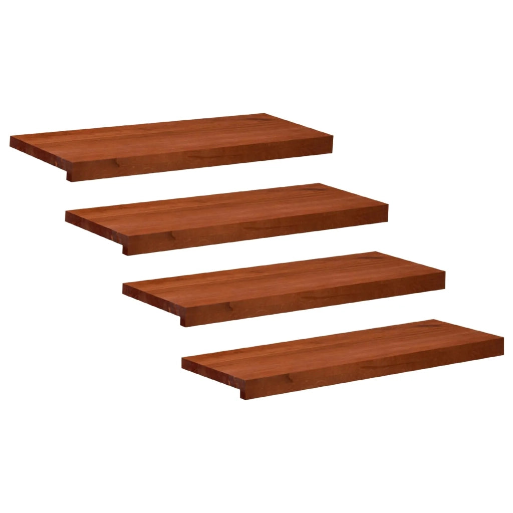 Tappeti per scale 4 pz 80 x 30 x 2 cm Marrone 3446227