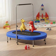 Mini trampolino pieghevole per bambini 2 persone, colore blu