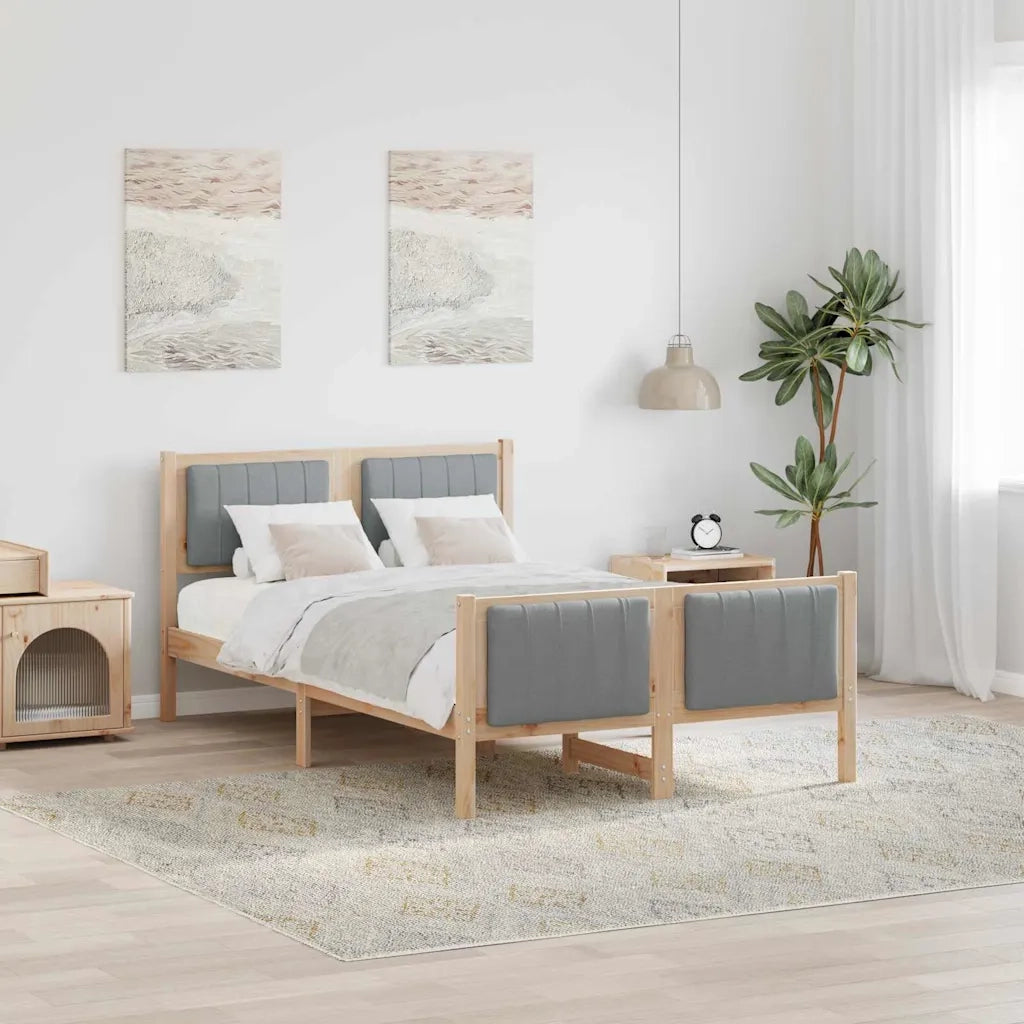 Struttura del Letto Marrone e grigio chiaro 120 x 200 cm 878469