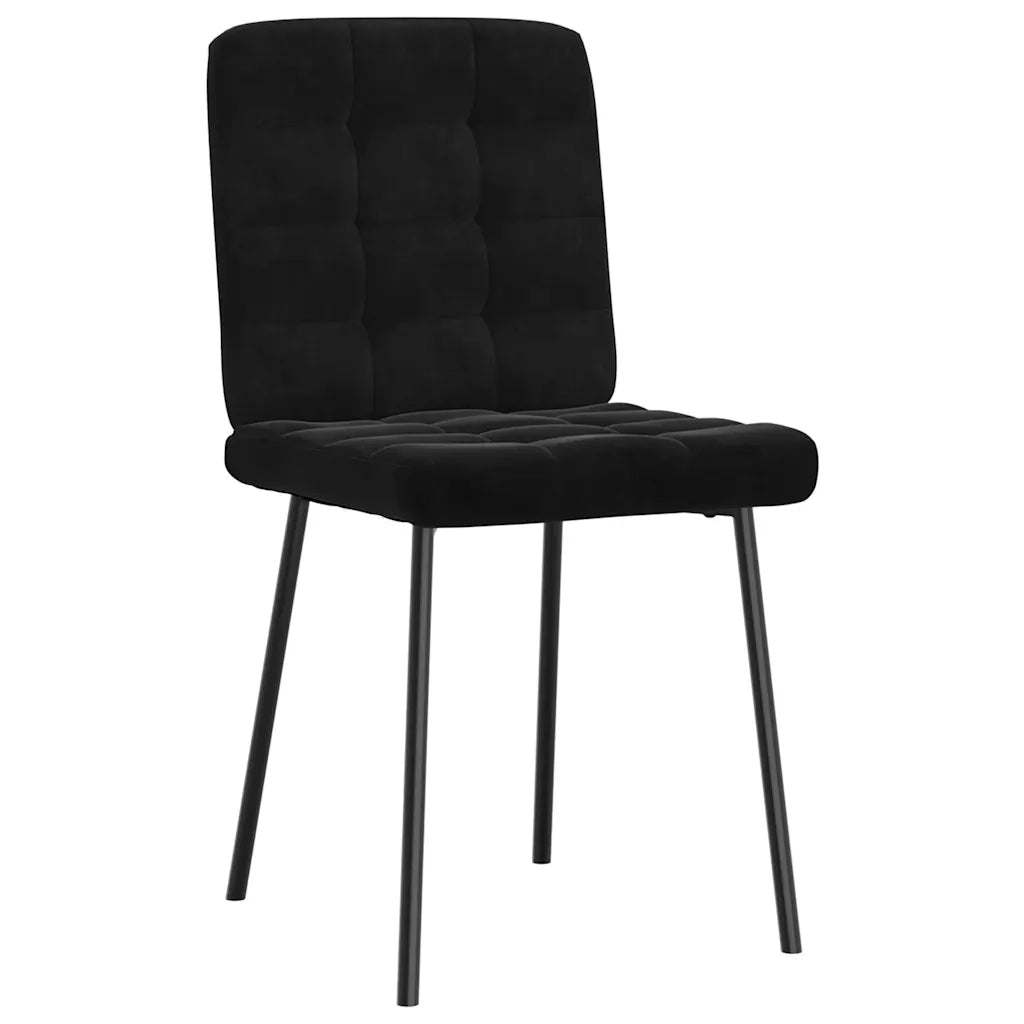Sedie da Pranzo 4 pz Nere in Velluto 3315186