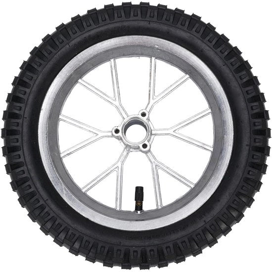 Pneumatico posteriore in gomma per bicicletta, adatto a 2 biciclette da corsa, facile da installare, diametro 12,5x larghezza 2,75, colore argento.