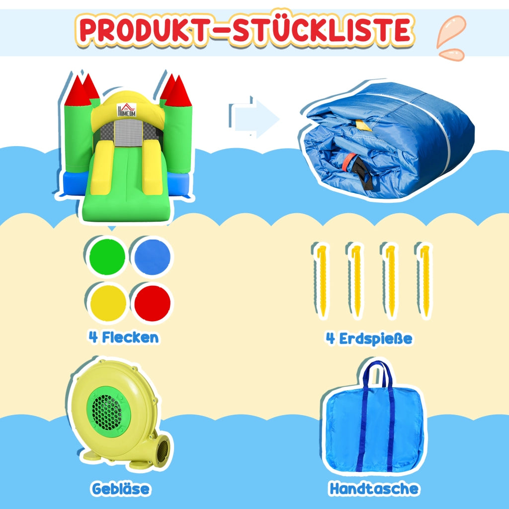 Gonfiabile con scivolo e rete di sicurezza ¨C Minimal ¨C 300x180x160cm