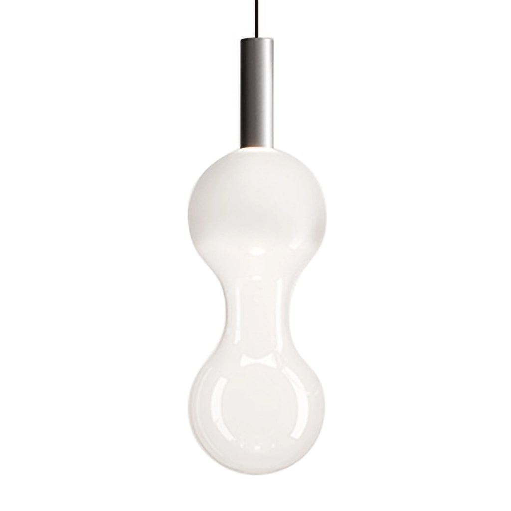 Zafferano Lampada a sospensione Sfer'Otto in Alluminio e vetro borosilicato soffiato a bocca con sorgente LED 8W 2700K dimmerabile a taglio di fase