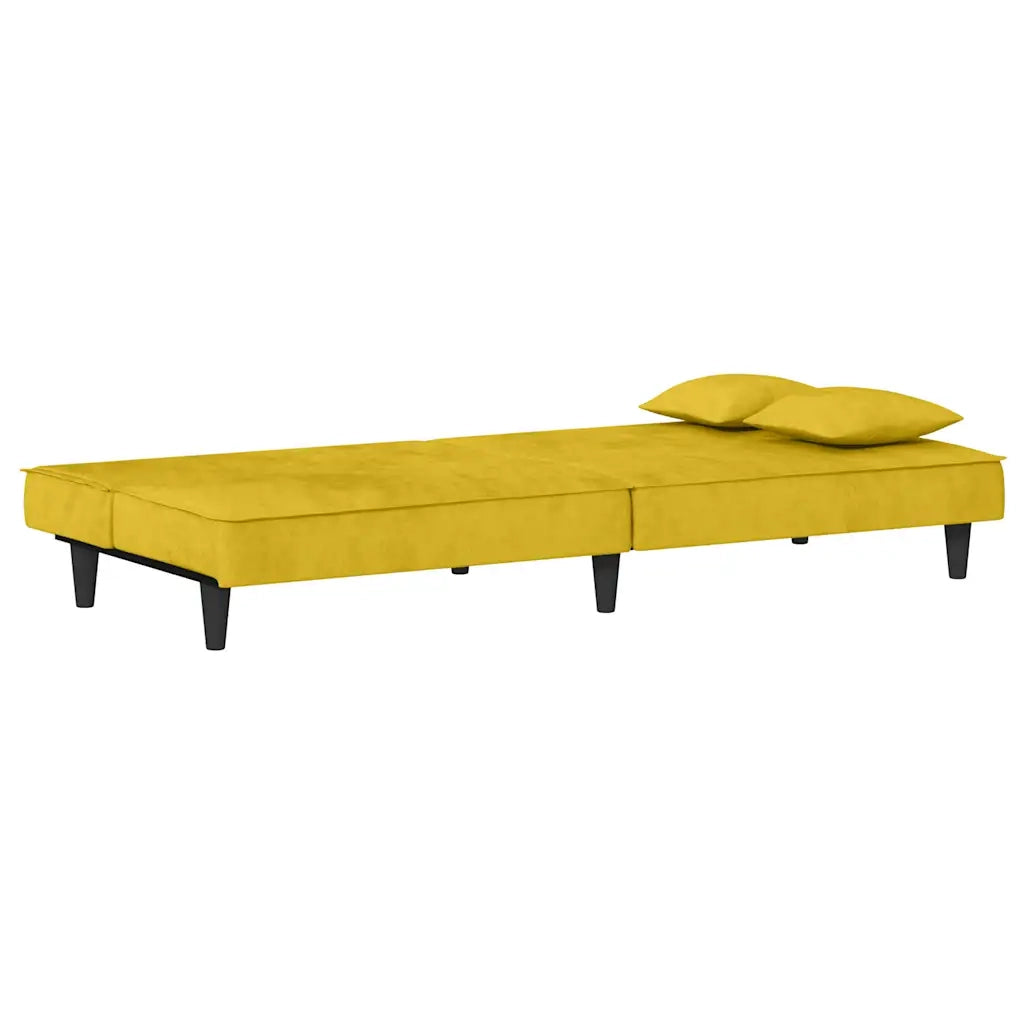 Divano Letto Giallo in Velluto 351912