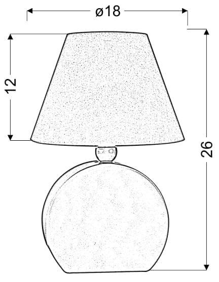Lampada da tavolo Candellux Ofelia gialla E14 26cm IP20