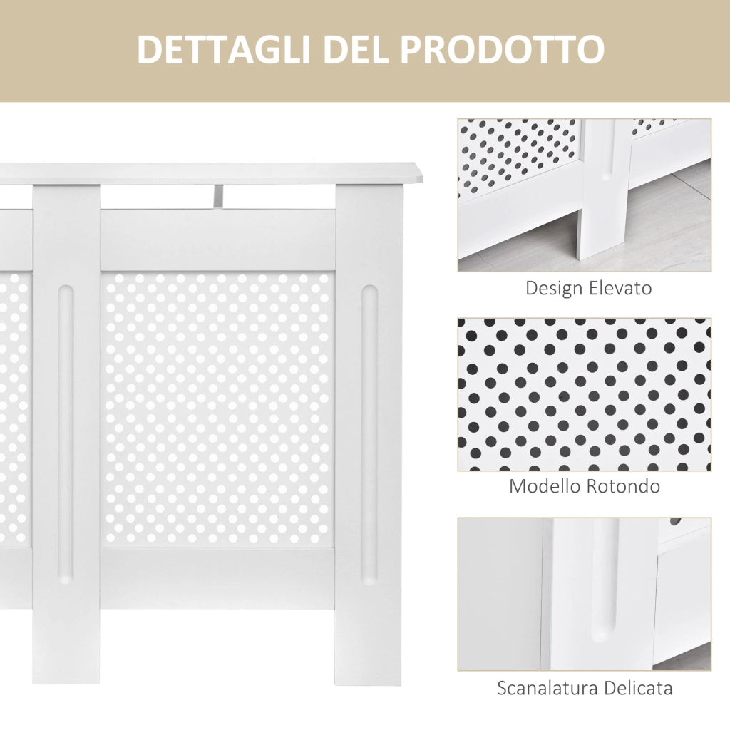 Copritermosifone MDF Bianco ¨C Xylo ¨C 111.5x82x19 cm