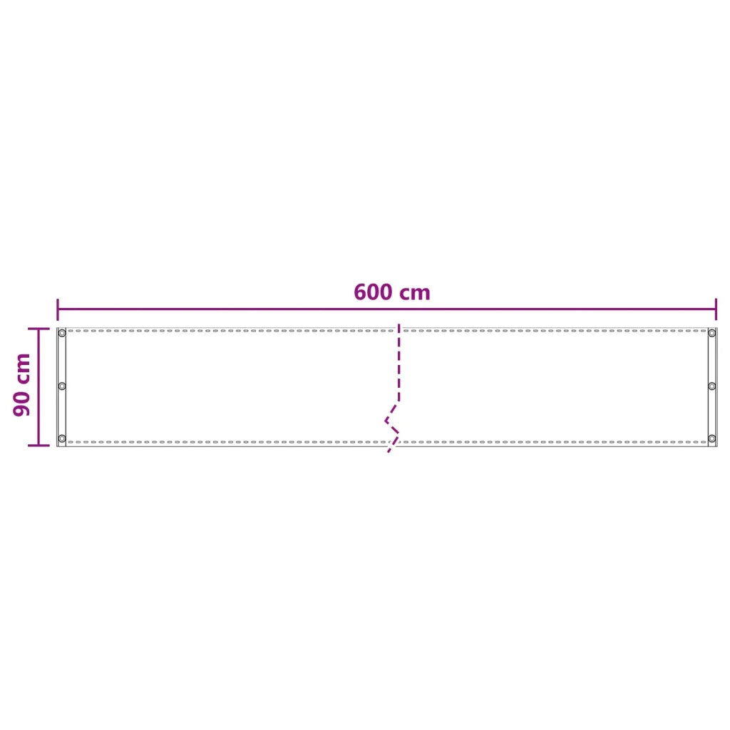 Schermo da balcone-Pannello per balcone Grigio Chiaro 90 x 600 cm HDPE e alluminio