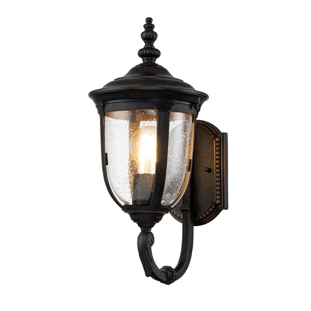 Applique esterna classica Cleveland Elstead E27 IP44 bronzo