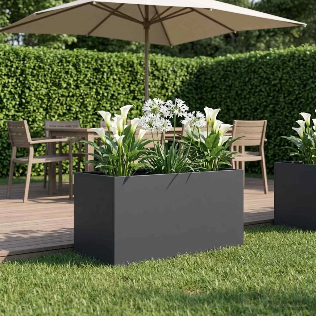 Vaso da giardino Antracite 100 x 50 x 50 cm 8005278