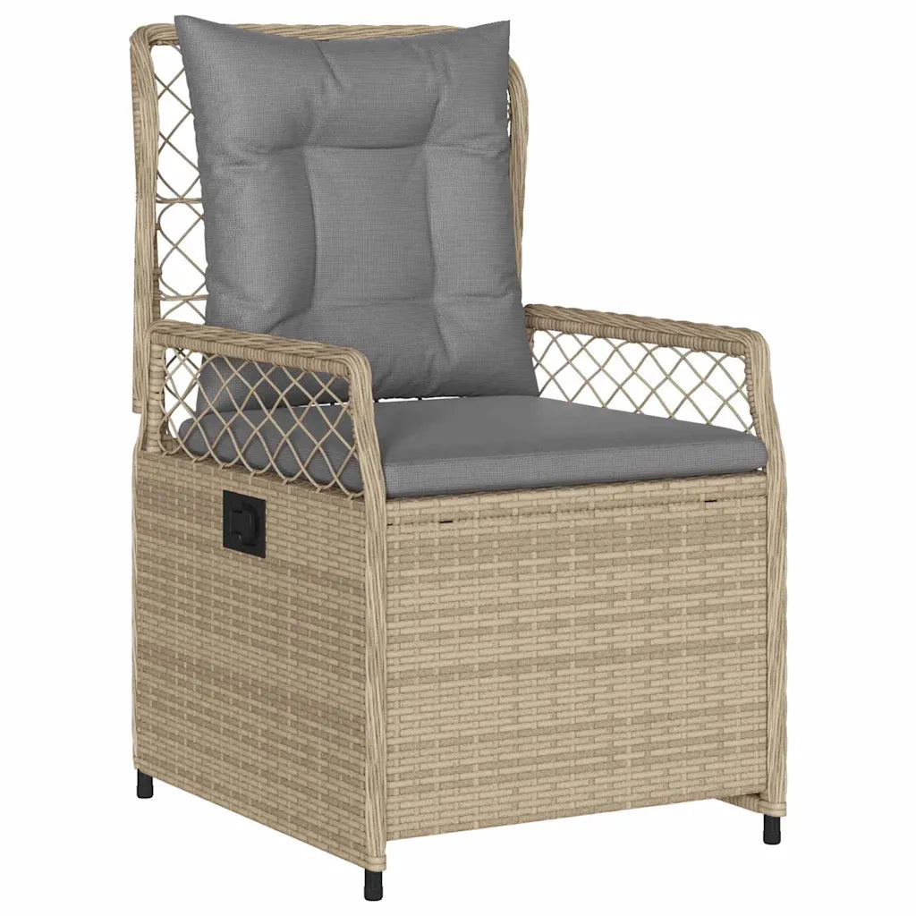 Set da Pranzo per Giardino 3 pcs Beige e Grigio Chiaro