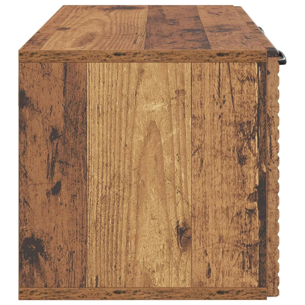 Mobile Porta TV da Muro-Credenza per TV sospesa Legno antico 59,5 x 31 x 30 cm 712402