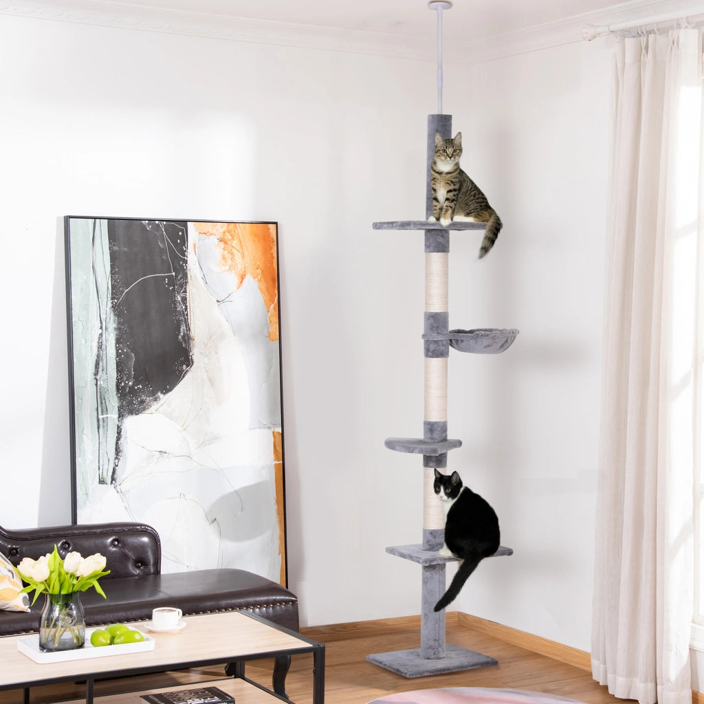 Albero tiragraffi per gatti ¨C Minimal ¨C Grigio 230-260 cm
