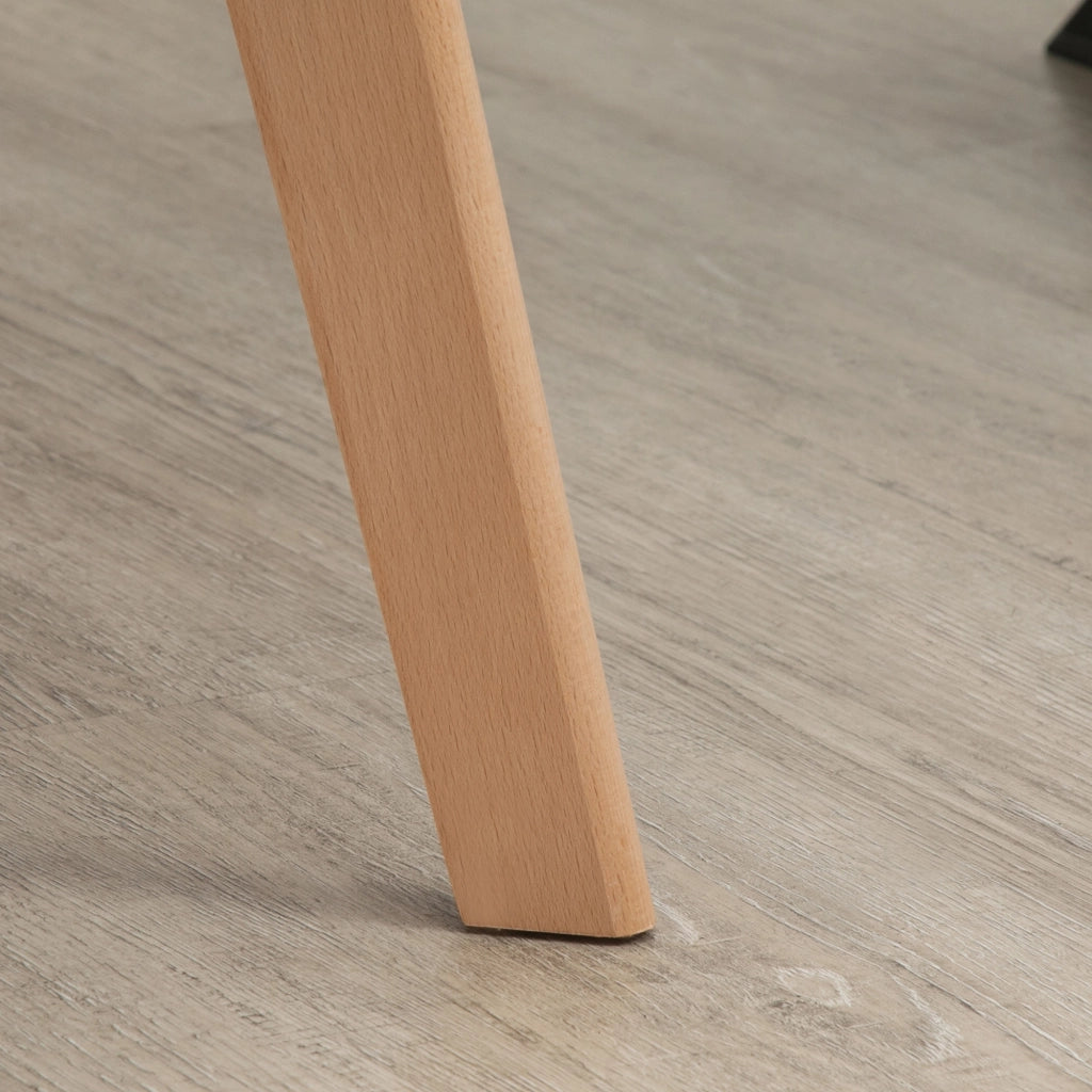 SEDIA da pranzo Set da 2 nero 54x57x80 cm in poliestere e legno