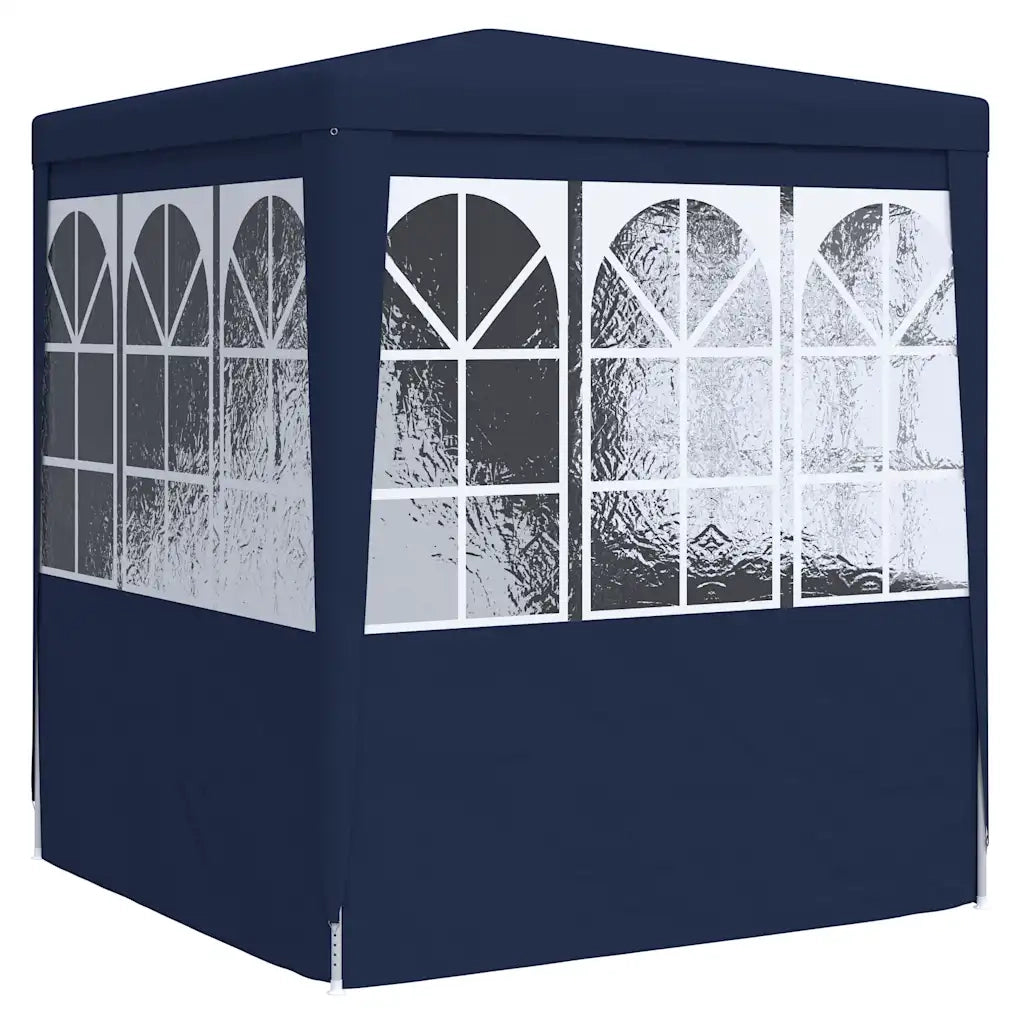 Gazebo | Pergolato Professionale con Pareti 2x2 m Blu 90 g/m2