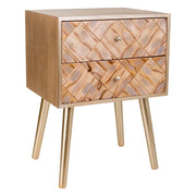 Comodino in legno marrone 44,5x35x61