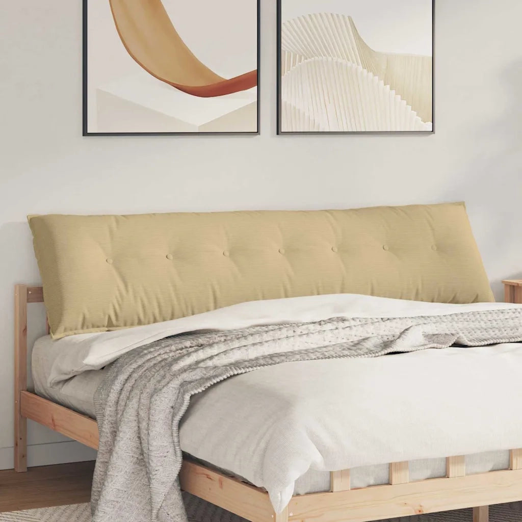 Cuscino per Schiena Grigio Verde 200 x 50 cm Tessuto in Cords 42014998