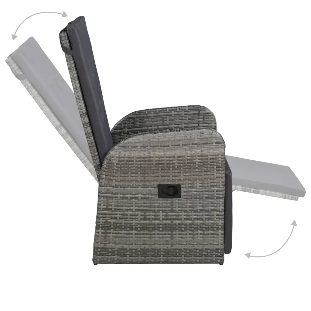 Set Mobili da Pranzo per Giardino 5 pz Grigio 3067814