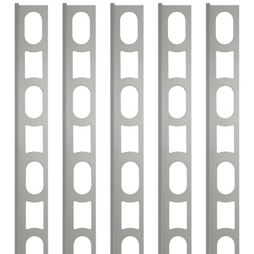 Profili in alluminio verniciato colore manhattan 110 a l per finitura parete proangle *** pezzi 5 pz, confezione 1