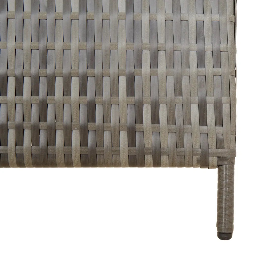 Divisorio per Ambienti a 3 Pannelli Grigio in Polyrattan 365342