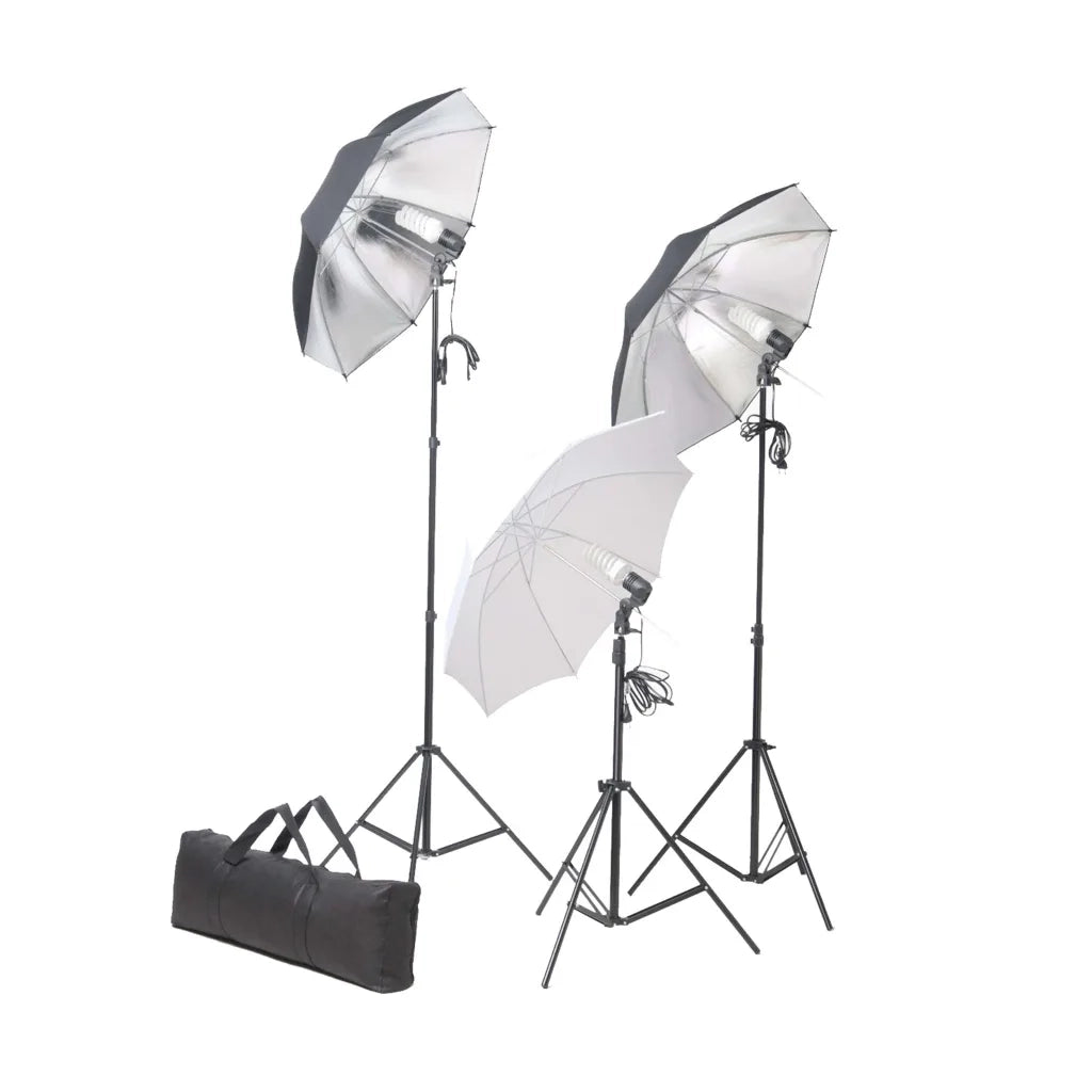 Kit Studio Fotografico con Luci Ombrelli Fondale e Riflettore CFW5750766