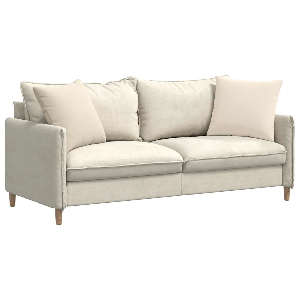 Cuscini da Divano 2 pz-Set di 2 Cuscini per Sofa Beige 50 x 50 cm Tessuto