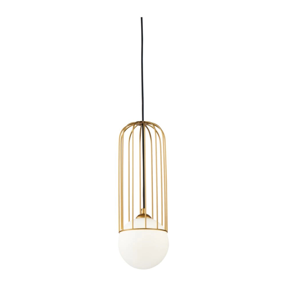 Lampada a sospensione Maytoni Telford ottone sfera vetro