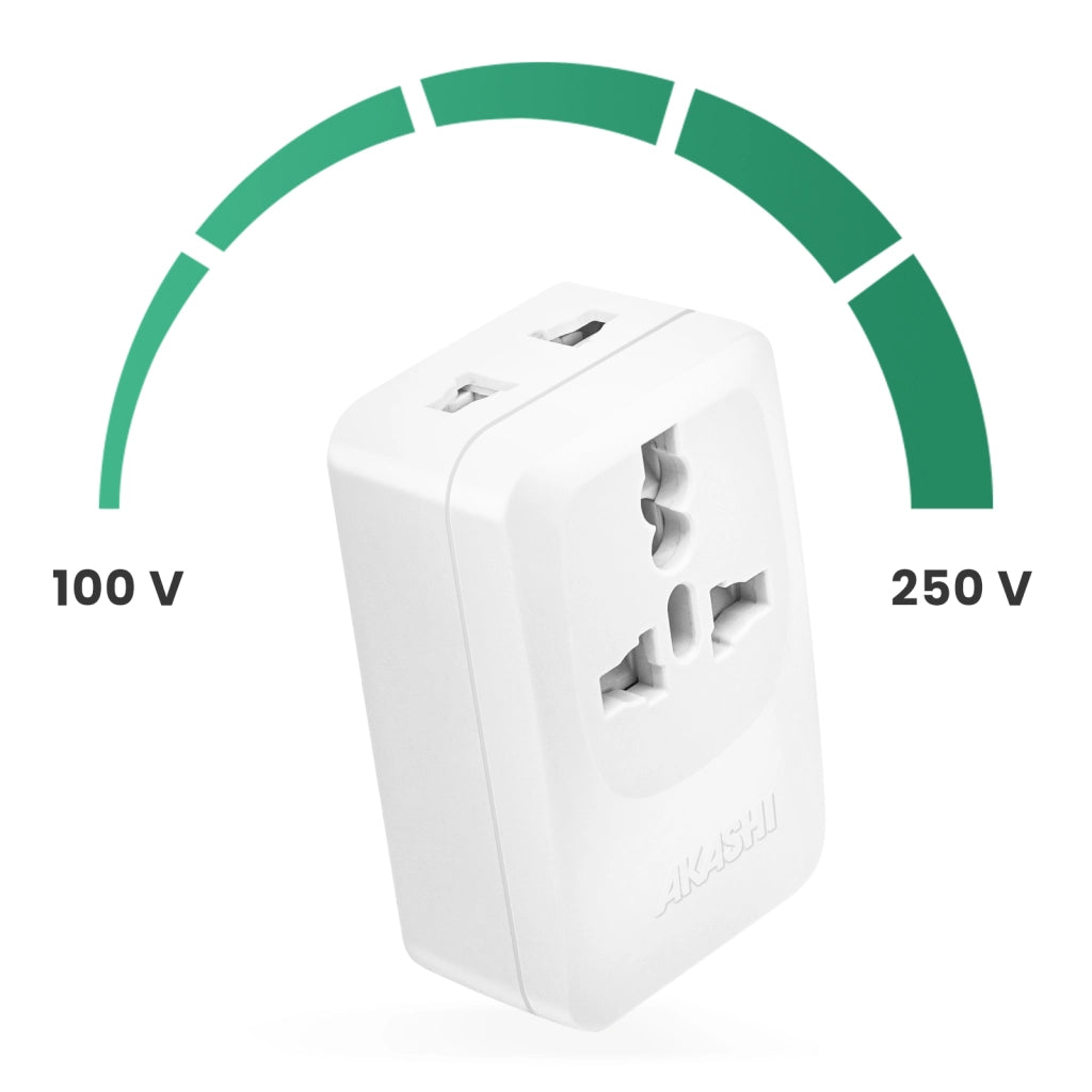 Adattatore Viaggio USA Giappone USB USB C 15W Bianco Akashi