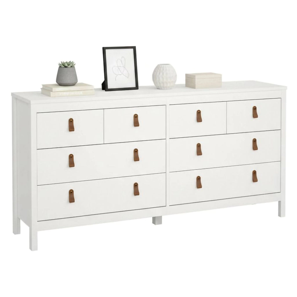 Credenza Wendy, Buffet da soggiorno, Madia da salotto, Dispensa da cucina, 160x38 h80 cm, Bianco