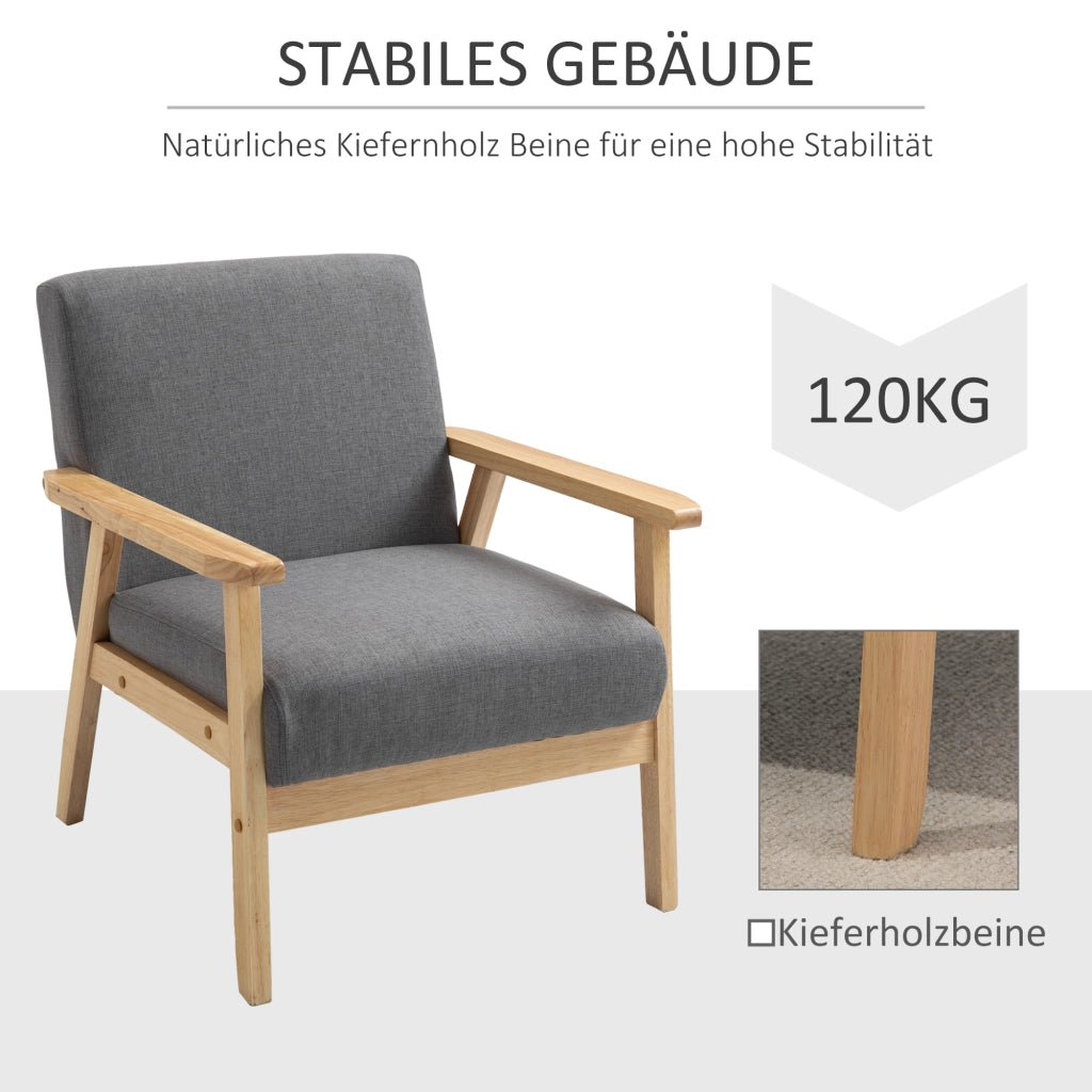 Poltrona massaggiante in legno ¨C zephmum ¨C grigio 64x70x72