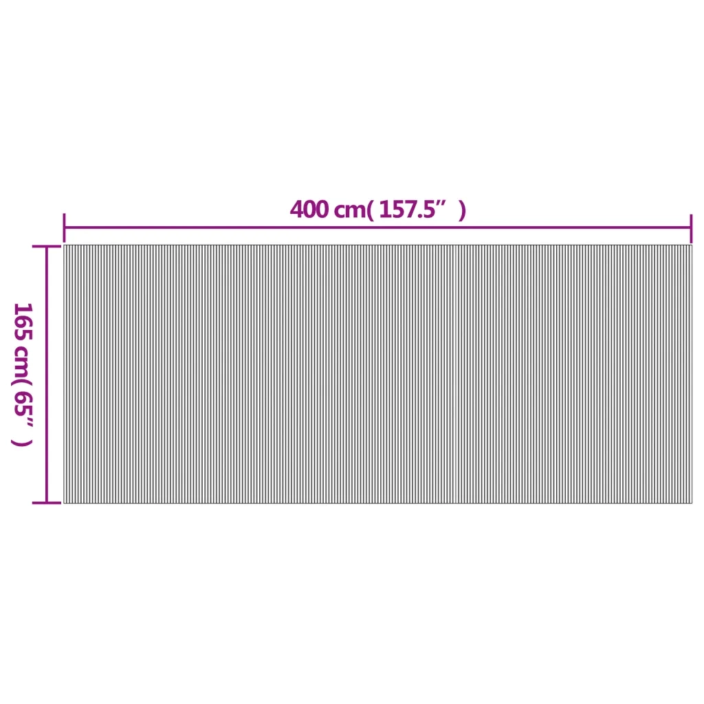 Divisorio Ambienti Grigio Larghezza 400 cm Altezza 165 cm in Bambù 377001
