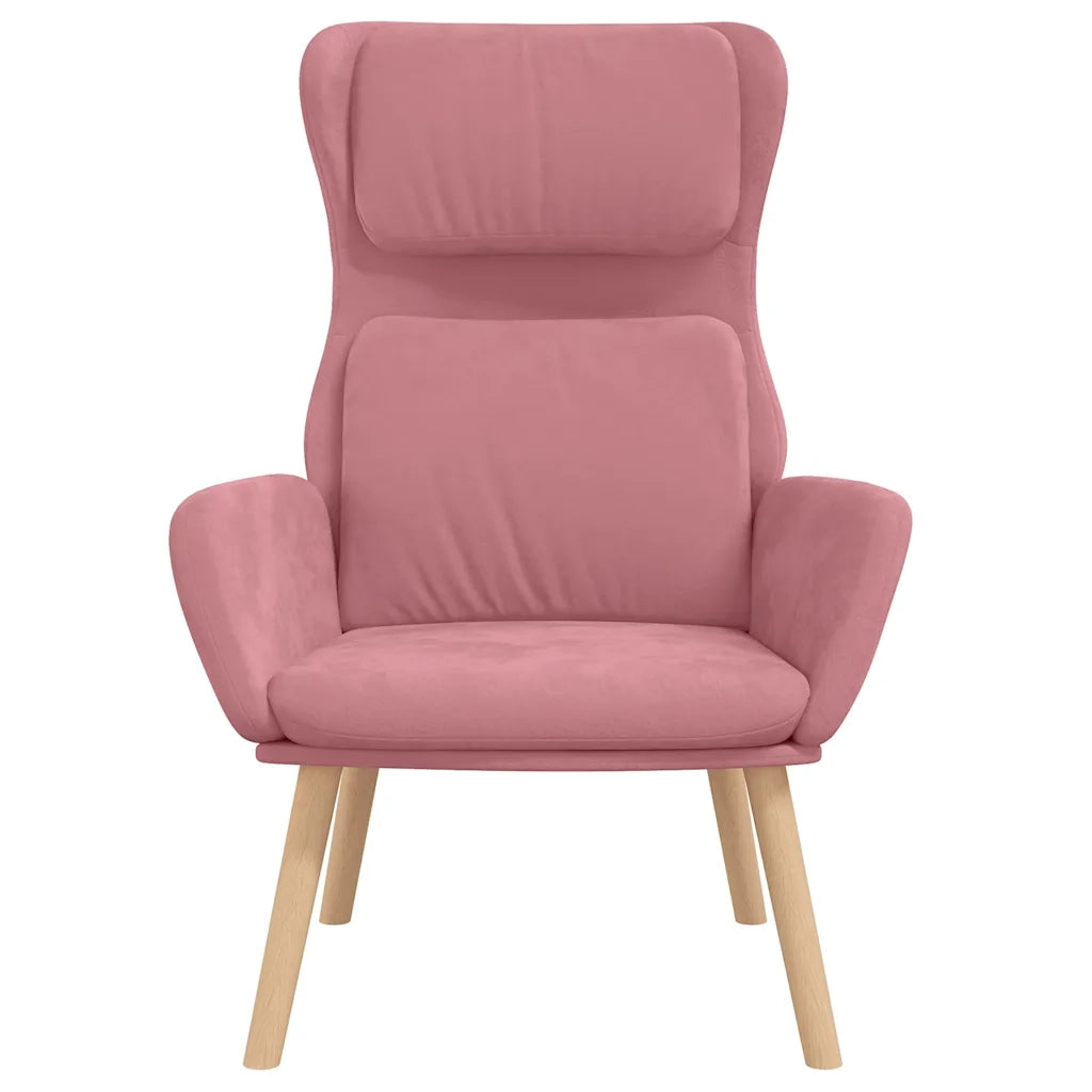 Sedia Relax Rosa in Velluto 341355