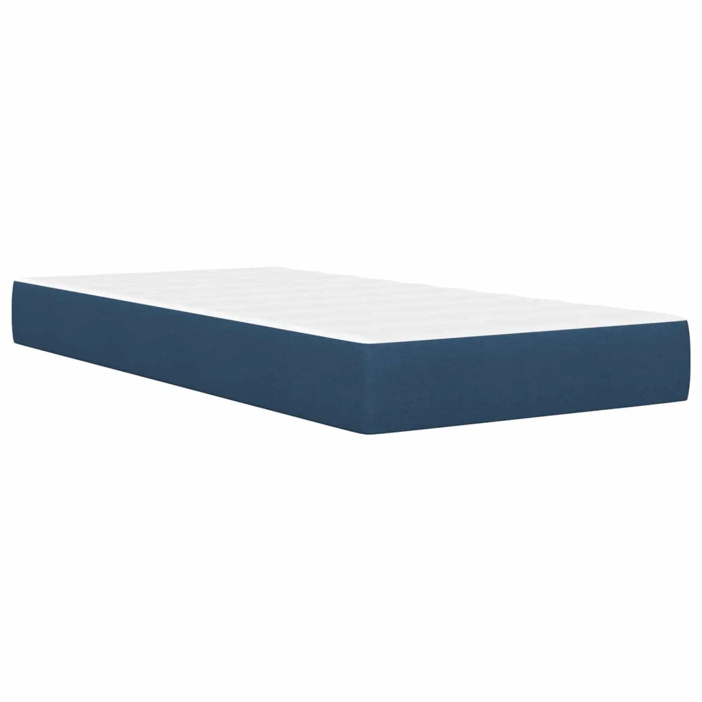 Struttura letto con materasso-Giroletto Blu 90 x 190 cm Tessuto