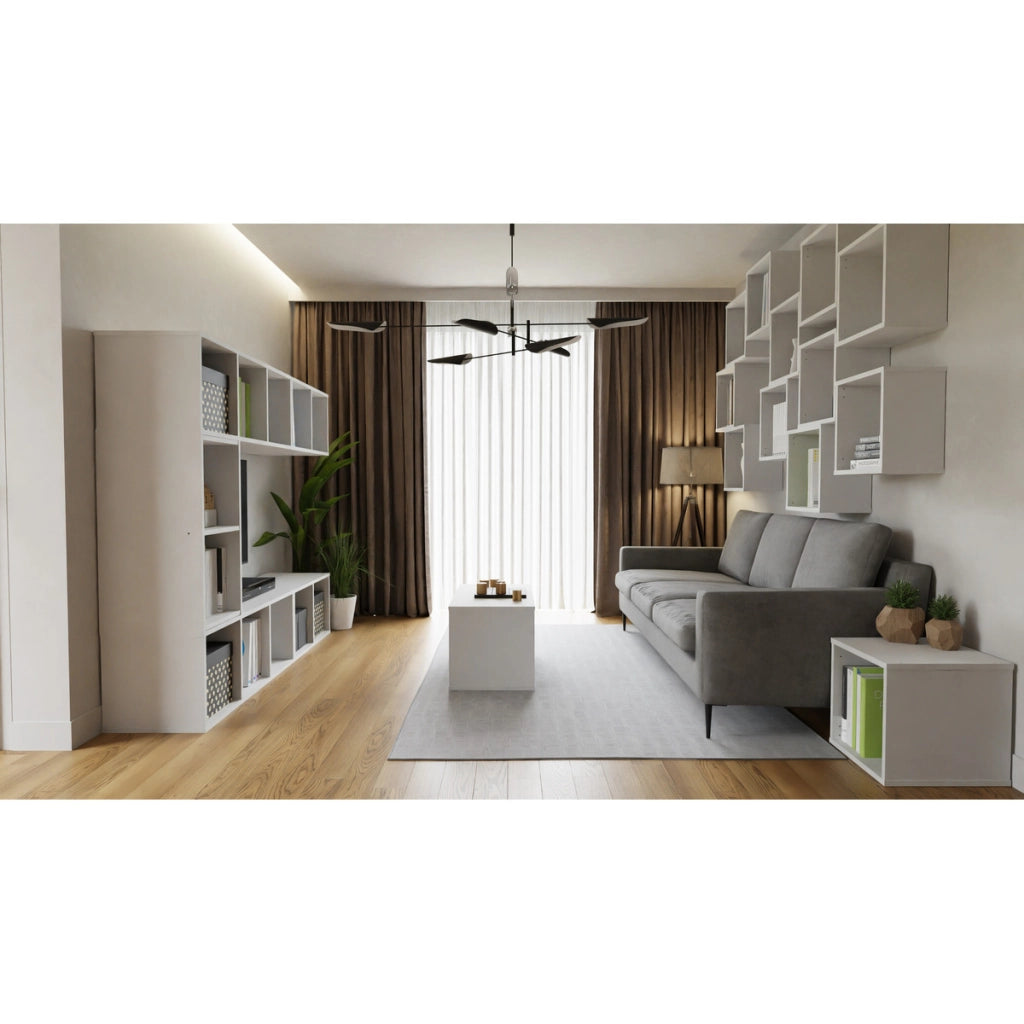 Libreria modulare Modus 1x1 a cubo bianca