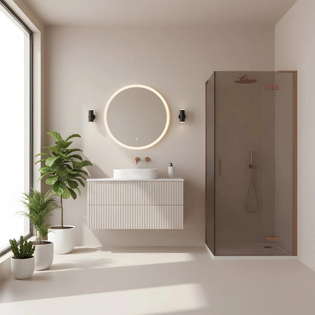 Cabina Doccia Rea Hugo 90x80 Copper Brush