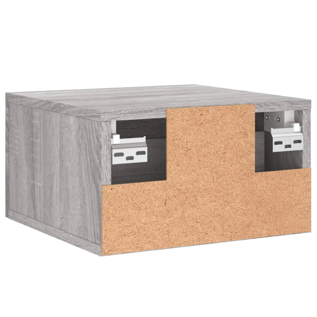 Comodino | Armadio da Notte | Mobiletto da notte a Muro Grigio Sonoma 35x35x20 cm