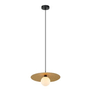 Sospensione minimal nero oro sfera opale G9 Italux