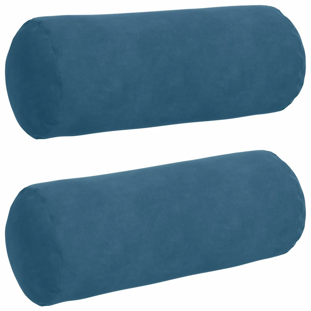 Cuscini a rullo 2 pcs Blu Ø 15 x 40 cm Tessuto in Cords 42014284