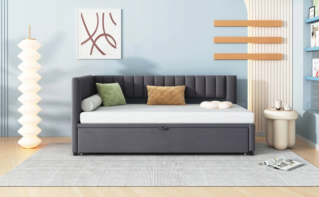 Divano letto angolare - Xylo - 90/180x200 - Grigio