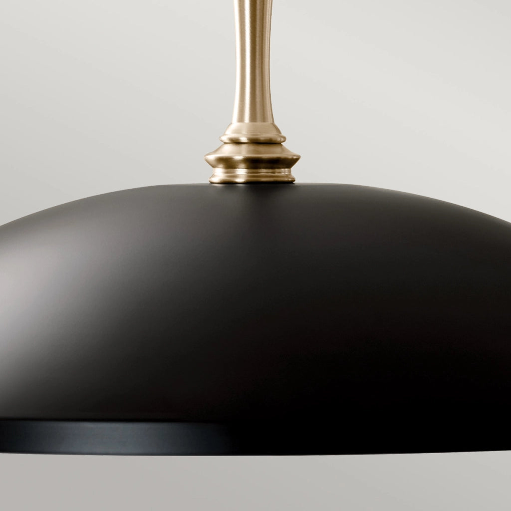 Lampada a sospensione Delarosa nera oro E27 Kichler
