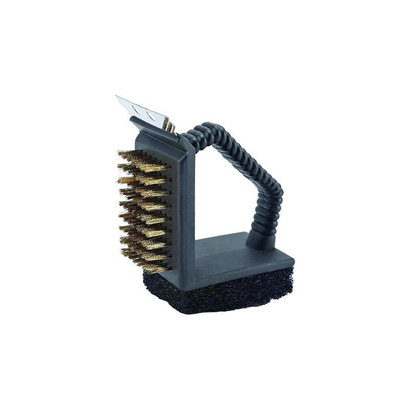 Spazzola per barbecue Sandri, mini combinata, 3 funzioni