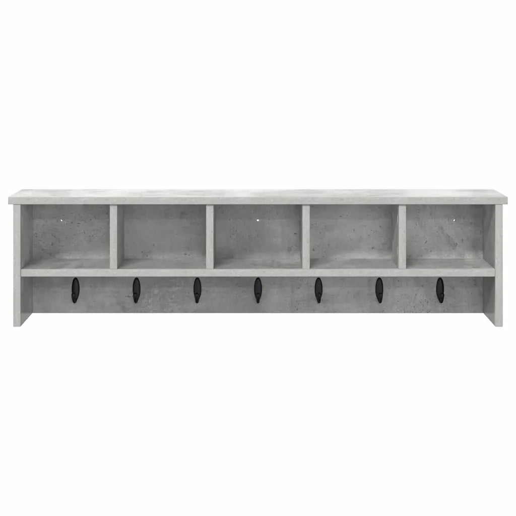 Appendiabiti a muro Grigio cemento 100 x 16 x 26 cm 874326