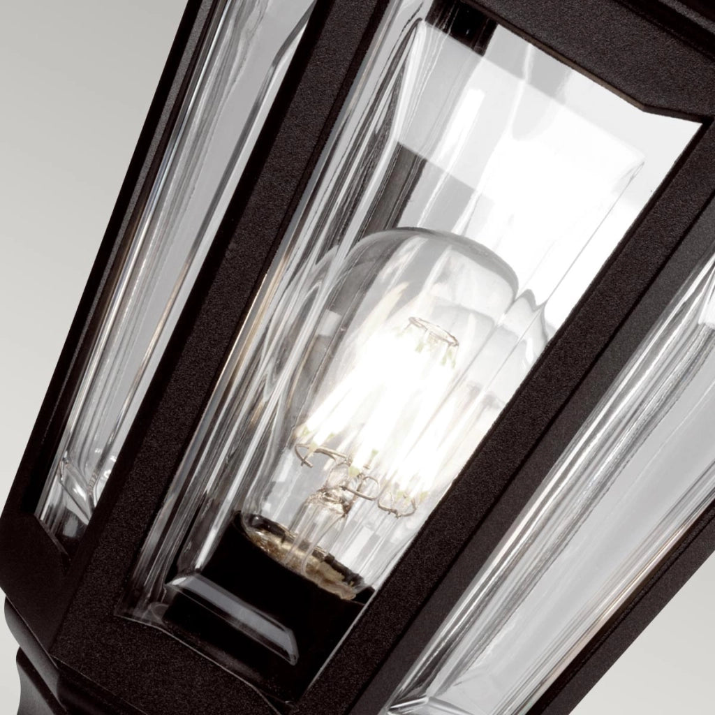 Lampada esterna a colonna nera E27 60W Kinsale Elstead