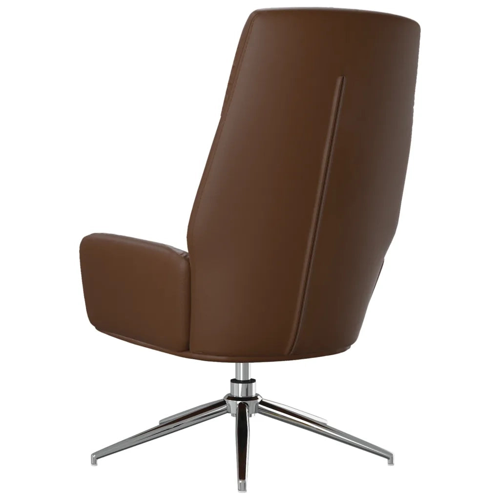 Sedia Relax Marrone in Vera Pelle 341286