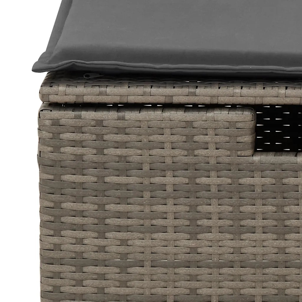 Set Divani da Giardino 4 pz con Cuscini in Polyrattan Grigio 3325456