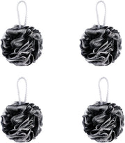 Set di 4 - Spons per Doccia - Mesh Zestra - Nero, 66g/unità