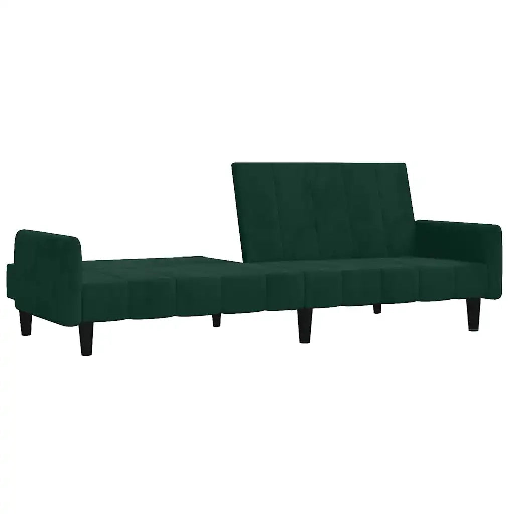 Divano letto | Sof¨¤ letto | Letto singolo a 2 Posti Verde Scuro in Velluto